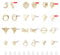 PandaHall 96 Stück Ohrstecker-Rücken 48 Stück 12 Stile Goldene Ohrring-Pfosten Herz-Mond-Stern-Rhombus-Pad-Basis Mit Schlaufen Stahlstift Und 48 Stück Kunststoff-Ohrring-Rücken DIY-Ohrringherstellung