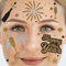 Party Factory Face Tattoo `Happy New Year´, temporäres Glitter Gesichtstattoo für Kinder und Erwachsene für Silvester, Motto Party