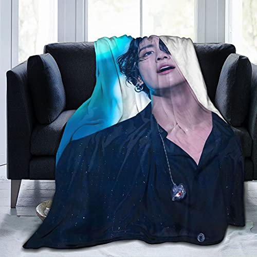 Jungkook Superweiche und bequeme Flanelldecke, Campingdecke, Stranddecke, Dekoration, Schlafzimmer, Wohnzimmer, geeignet für Kinder/Erwachsene, Überwurfdecken, 203,2 x 152,4 cm