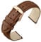 ANNEFIT Uhrenarmband 22mm Leder mit Edelstahl Roségold Schnalle, Schnellverschluss Armband mit Weich Gepolstert für Herren Damen (Braun)