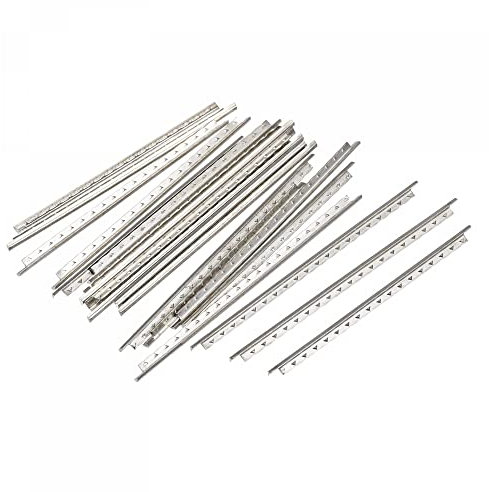sourcing map Classical Guitar Fret Wire Guitar Fretboard 19 Fret 2mm Silver Tone for Guitar Fingerboard Replacement, Pack of 19