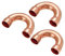 sourcing map Raccordo a gomito a forma di U in rame a 180 gradi per saldatura a sudore, connessione a saldatura, diametro interno 12,7 mm o 1/2 per HVAC, sistema di refrigerazione dell'aria