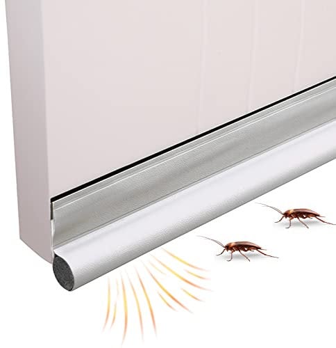 Misazy zugluftstopper für türen 2 Stücke luftzugstopper, tür zugluftstopper, einseitig mit selbstklebender Dichtung, Schutz gegen Zugluft und Lärm, Kälteschutz, Klettverschluss(96cm X 2, Weiß)