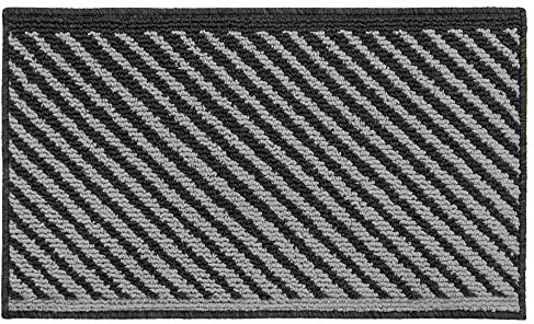 JVL Stellar Machine Washable Latex Backed Doormat, 50x80cm, Black