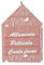 Russo Tessuti Porta Rotolo Alluminio Carta Forno Pellicola ORGANIZZER Cucina Cuori Paris Love-Rosa Cipria