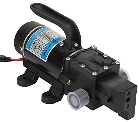 Tbest Pompa Acqua 12V, 120W Elettrica 10L/M Pompa A Membrana Autoadescante Per Idropulitrice 12V/10A Pompe 12V 10L/Min, Pompa Acqua Autoadescante (12V 3210YD-12-120FS)