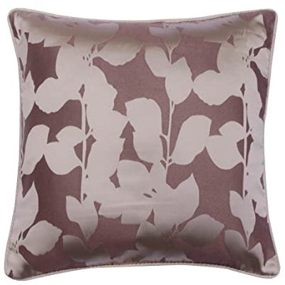 The HomeCentric Dekorativ Lila Kissen Überzüge, 2 Stück, 45x45 cm Jacquard Kissen, Kissenhülle mit Blumen, Blumen Kissen, Zeitgenössisch Kissen Überzüge - Eternal Bloom