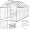 tectake® Serre de Jardin avec Base en Aluminium Polycarbonate pour Potager Exterieur Serre de Jardin pour Hivernage Tente Abri pour Les Plantes Serre à semis Jardinage - 375x185x195 cm