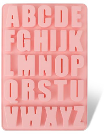 Large Silicone Letter Moulds Non-Stick Biscuit & Chocolate Molds - Soft, Easy Release for Candy, Cake & Concrete