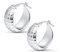 Amberta Damen 925 Sterling Silber Dicke Ohrringe: Silber Gehämmerte Ohrringe 15 mm