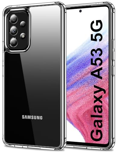 HOOMIL Crystal Clear Hülle für Samsung Galaxy A53 5G, Nie Vergilbung Transparent - Durchsichtig