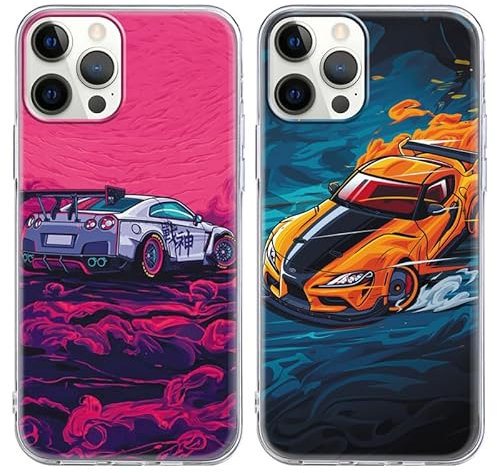 Yomyejisoo 2 Stück Handyhülle für Samsung Galaxy S24 5G Hülle 0, Cool Classic JDM Legends Japan Auto Cool Design Jungs mit Motiv, Weich TPU Stoßfest Kratzfeste Silikon Matt Bumper Case Cover,04