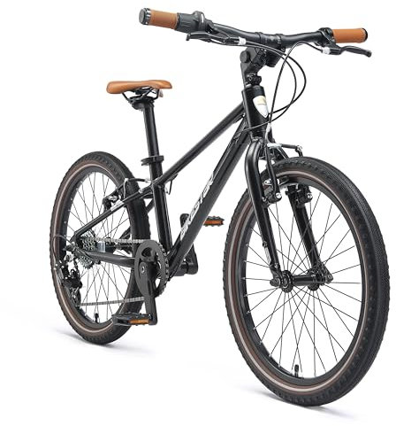 BIKESTAR Leichtgewicht 8 kg Kinder Fahrrad Aluminium ab 6 Jahre | 20 Zoll 7 Gang Shimano | Schwarz