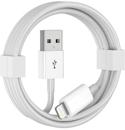 XIAOMEEN Cavo di ricarica per auto Carplay, 90 cm, da USB A a Lightning, compatibile con iPhone 14, 13, 12, 11 Pro Max, XR, XS, X, 8, 7, 6 Plus, SE, iPad, cavo di ricarica per auto