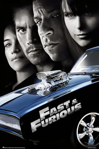 BUY ART FOR LESS Offiziell lizenziertes Fast & Furious 4 Kunstposter – 61 x 91 cm – dekorativer Druck – Posterpapier – fertig zum Rahmen