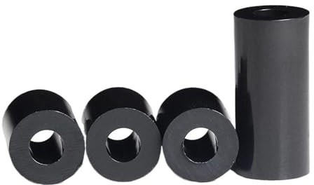 50pcs M3 M4 M5 Motherboard Spacer PCB Board Plastic Standoff Washer Black Nylon Non-Threaded Round Hollow Column Stand Off(3.2x7x4 (50pcs))