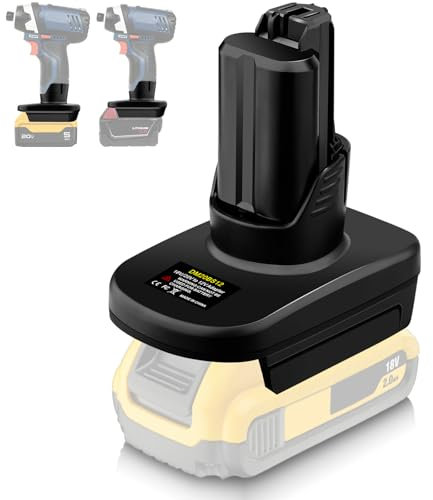 Adapter Converter for Bosch 12V, for Dewalt 20V&Milwaukee M18 Batteries Convert to for Bosch 12V and 10.8V Power Tools, Replace Professional 10.8/12V System Battery GBA