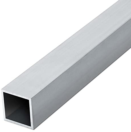 thyssenkrupp Vierkantrohr Alu 50 x 40 x 2 mm in 2000 mm Länge | Quadratrohr Aluminium | EN AW-6060