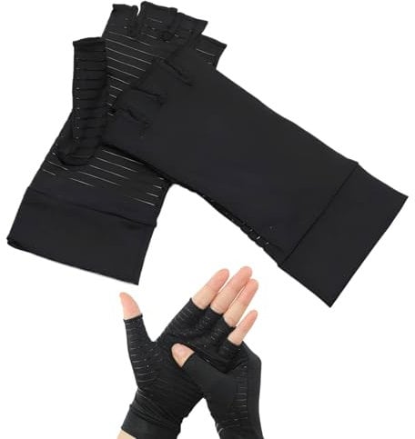 Qianeffort Compression Gloves,1 Pair Copper Compression Arthritis Gloves Women Men,Arthritis Gloves men for Relieve Symptoms Rheumatoid Osteoarthritis,Wrist Compression Support