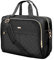 WIRABO Sacoche pour Ordinateur Portable Femme 17.3 Pouces Imperméable Mallette Sacoche Bandoulière Sacoche Porte Document pour Travail Affaires Université, Cœur noir