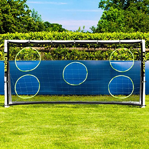 FORZA Match Fußballtor [6 Größen] | Leichte und wetterfeste PVC-Gartentore – Zielfolien optional (Mit Zielwand, 2,4m x 1,2m)