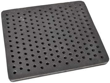 SEZAM Gussrost mit Löchern Ofenrost Ascherost Gußrost Kaminrost passend Kaminofen Tafelrost Rost Ofengitter Feuerrost Kohlerost Eckrost Verschiedene Abmessungen (29,5 x 26 cm)