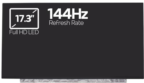 New 144Hz 17.3” Laptop Screen Replacement for Acer Nitro 5 AN517-52 Series, Nitro 5 AN517-54-70FY FHD 1080p High Refresh IPS Matte LED LCD Display Panel 40 Pin