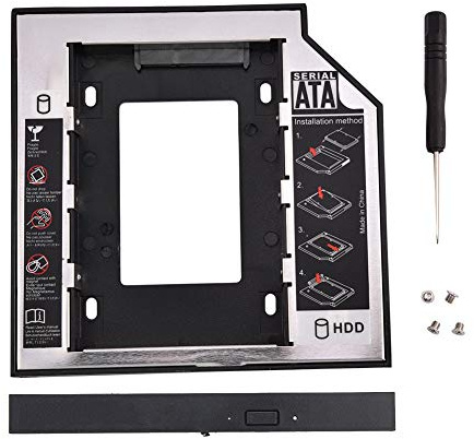 2.5Inch I II III HDD Hard Disk Drive Internal Enclosure Bracket For Laptop Support SSD High-Speed 6Gbps Transmission Aluminum Alloy Cover For Heat Dissipation Driver- Installation
