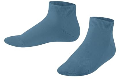 FALKE Unisex Kinder Sneakersocken Family K Sn nachhaltige Baumwolle kurz einfarbig 1 Paar, Türkis Petrol 6795, 35-38