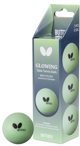 Butterfly Glowing Table Tennis Balls - Tischtennisbälle leuchten im Dunkeln - Schwarzlichtbälle