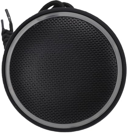Fabater Enceinte Bluetooth étanche IPX6 pour la Douche avec éclairage RGB, Enceinte Portable avec Cordon et Ventouse, Son Clair et Puissant sans Fil pour la Piscine, la Plage (Black)