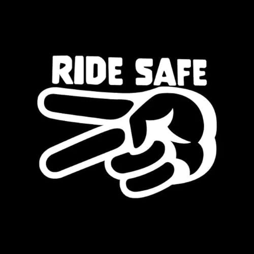 Ride Safe Motorrad Respekt Aufkleber 2 Finger runter Vinyl Wasserdichte abnehmbare Aufkleber für Biker Auto Fenster Helm Dekoration