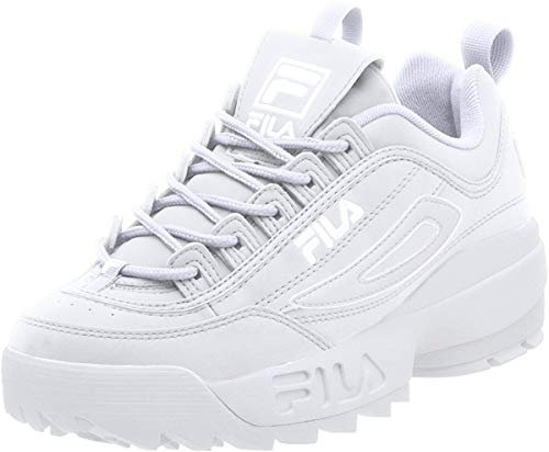 Zapatillas Fila Strada Disruptor para hombre, Blanco (Blanco/blanco/blanco), 42 EU