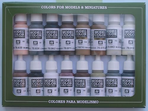 Vallejo modèle couleur Equestrian couleurs de peinture acrylique – couleurs assorties (Lot de 16)