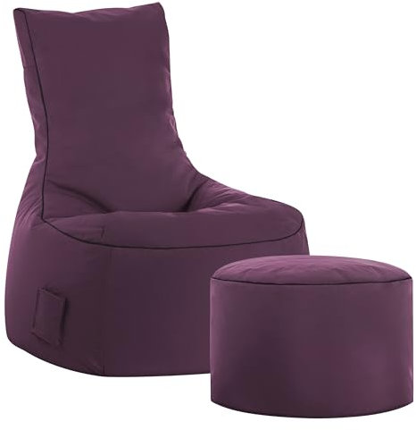 SITTING POINT only by MAGMA Sitzsack-Set Scuba Swing + Hocker aubergine