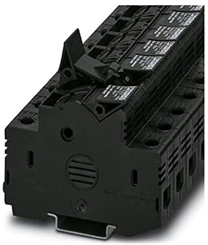 PHOENIX CONTACT UK 10,3-CC HESI N Sicherungsreihenklemme, Class CC Sicherungstyp, Schraubanschluss, 1.5 mm²- 25 mm² Querschnitt, 16 - 4 AWG, 18 mm Breite, Schwarz, 10 Stück