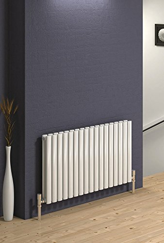 Reina Neva Wide White Designer Radiator | 413mm x 550mm Double Panel | RND-HNV7D