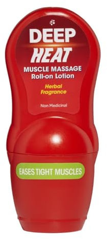 Deep Heat Muscle Massage Roll-on Lotion, Ease Tight Muscles, 50ml (Pack of 1)