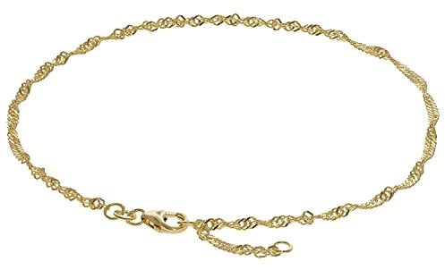 trendor Fußkettchen 333 Gold Singapur-Muster 2,2 mm breit 63263