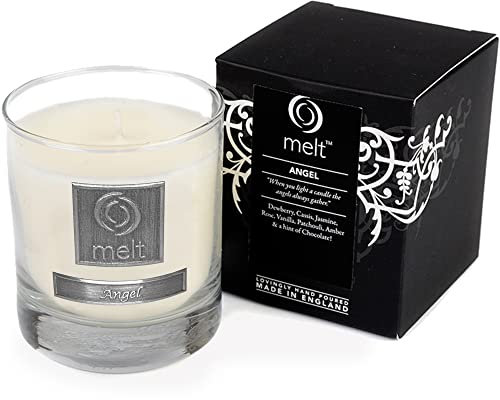 Luxury Scented Candles in Jars - 70 Hr Burning Time Long Lasting Candles Scented & Handmade - Scented Candles for Living Room & Office - Glass Jar Candles Gift by Melt, Angel