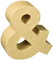 GLOREX 6 2029 127 - Papp - Zeichen &, aus brauner Pappe, ca. 17,5 X 5,5 cm groß, zum bemalen und bekleben, für Serviettentechnik und Décopatch, ideal als Dekoration