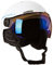 BLACK CREVICE Casco da sci Gstaad I Casco da sci con visiera stile pilota in diversi colori I Casco da sci per Uomo & Donna I Casco da sci in policarbonato I Casco traspirante I Regolabile (Medium/Large, Bianco/Blu)