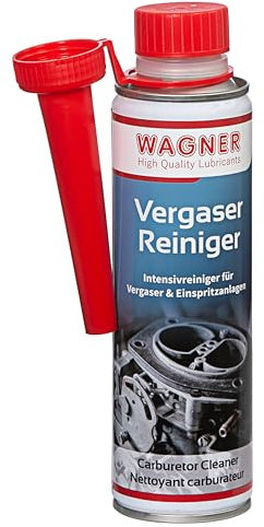 WAGNER Vergaserreiniger für Benzin-Motoren|Motorreiniger entfernt Ablagerungen,Verharzungen&Ölkohle in Ventilen,Vergasern,Kolben&Pumpen | Motorspülung für Old-&Youngtimer,Kleingeräte,Boote|300 ml