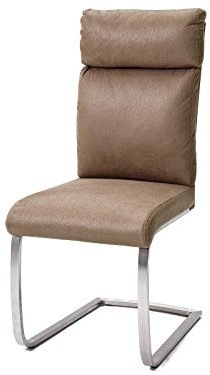 möbelando Schwingstuhl Esszimmerstuhl Schwinger Küchenstuhl Stuhl Polsterstuhl Molli I (2-er Set) Sand