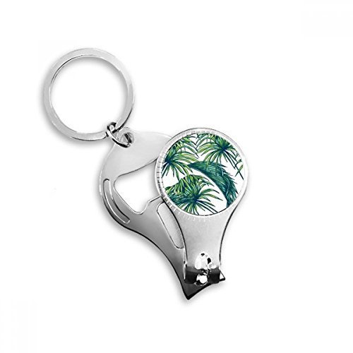 DIYthinker Leaf Green Sky Happy Key Chain Ring Multi-Function Nail Clippers Bottle Opener Gift