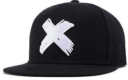 Quanhaigou Herren Hysterese, justierbare Big x Anime dad hat Wohnung Bill baseballmütze einheitsgröße schwarz-Weiss