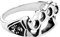 Schlagring Ring Edelstahl Edelstahlring Biker Punk Outlaw Rocker etNox (59 (18.8))