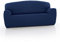 Homescapes Sofabezug Iris für 3-Sitzer-Sofas mit 180-220 cm Länge, dunkelblaue Sofahusse aus elastischem Baumwollmischgewebe (60% Baumwolle), Sofaschoner, Schutzbezug für 3er Couch