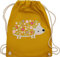 Turnbeutel Rucksack - Taschen - Süßer Igel Frühlingstiere mit Blumen I - Unisize - Senfgelb - sportbeutel kindergarten tier beutel turnsäckchen mädchen kita stoffbeutel