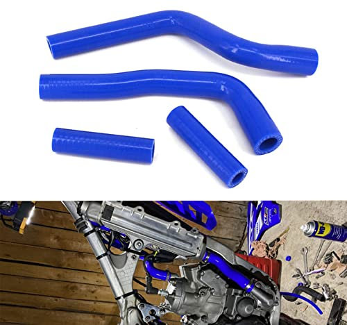 AnXin Kit di tubi di raffreddamento del radiatore del silicone di rinforzo blu del motociclo per YZ125 05-19 Pit Bike Motocross Enduro